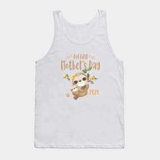 Cute Sloth Mom and Baby Mothers Day 2021 Tank Top